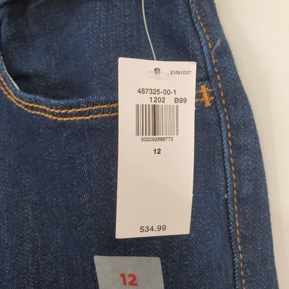 Old Navy High Rise Wow Flare Jeans Women Size 12 NWT Dark Wash Cotton - Picture 6 of 16